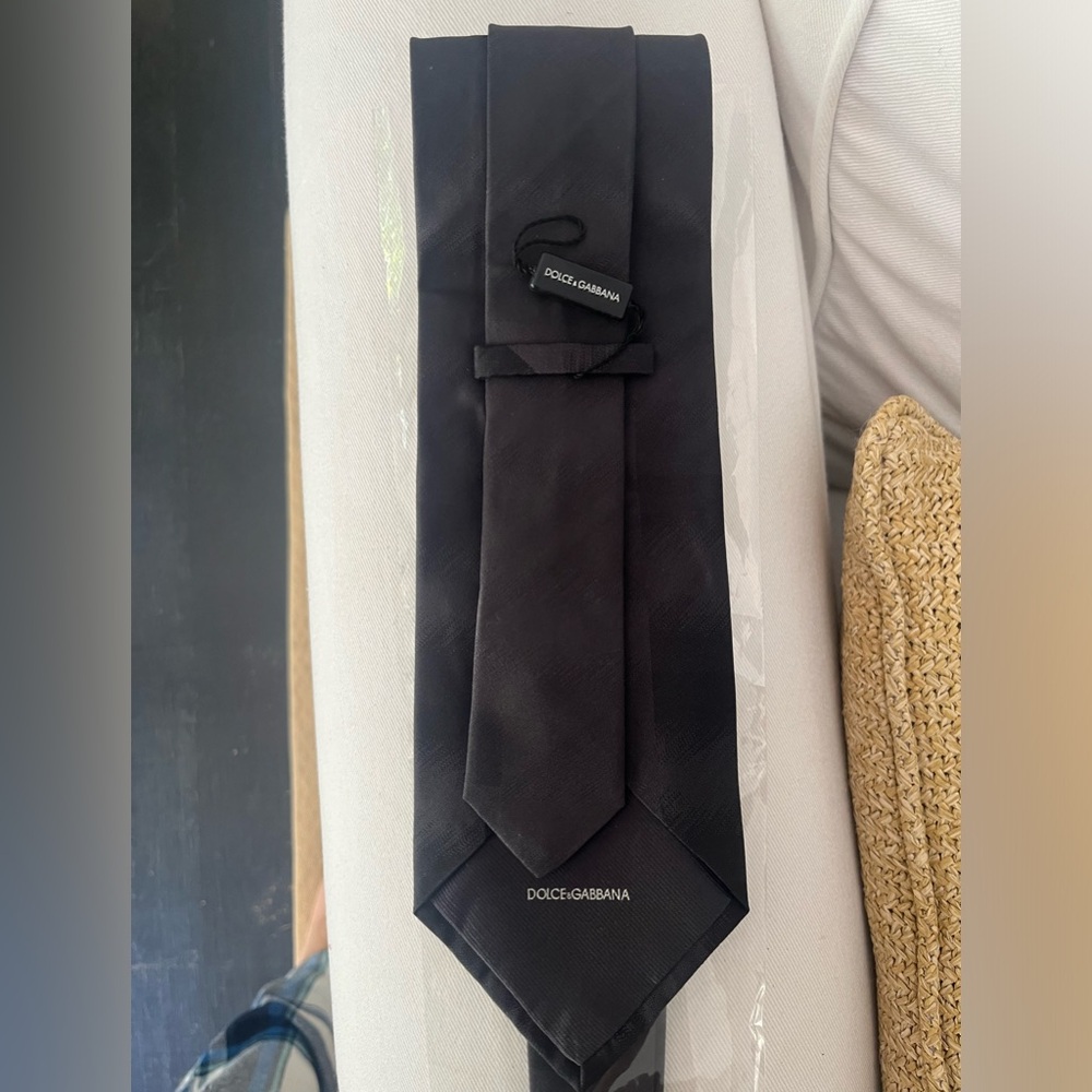 1995 Vintage Black Dolce & Gabbana Couture Cravatte Tie